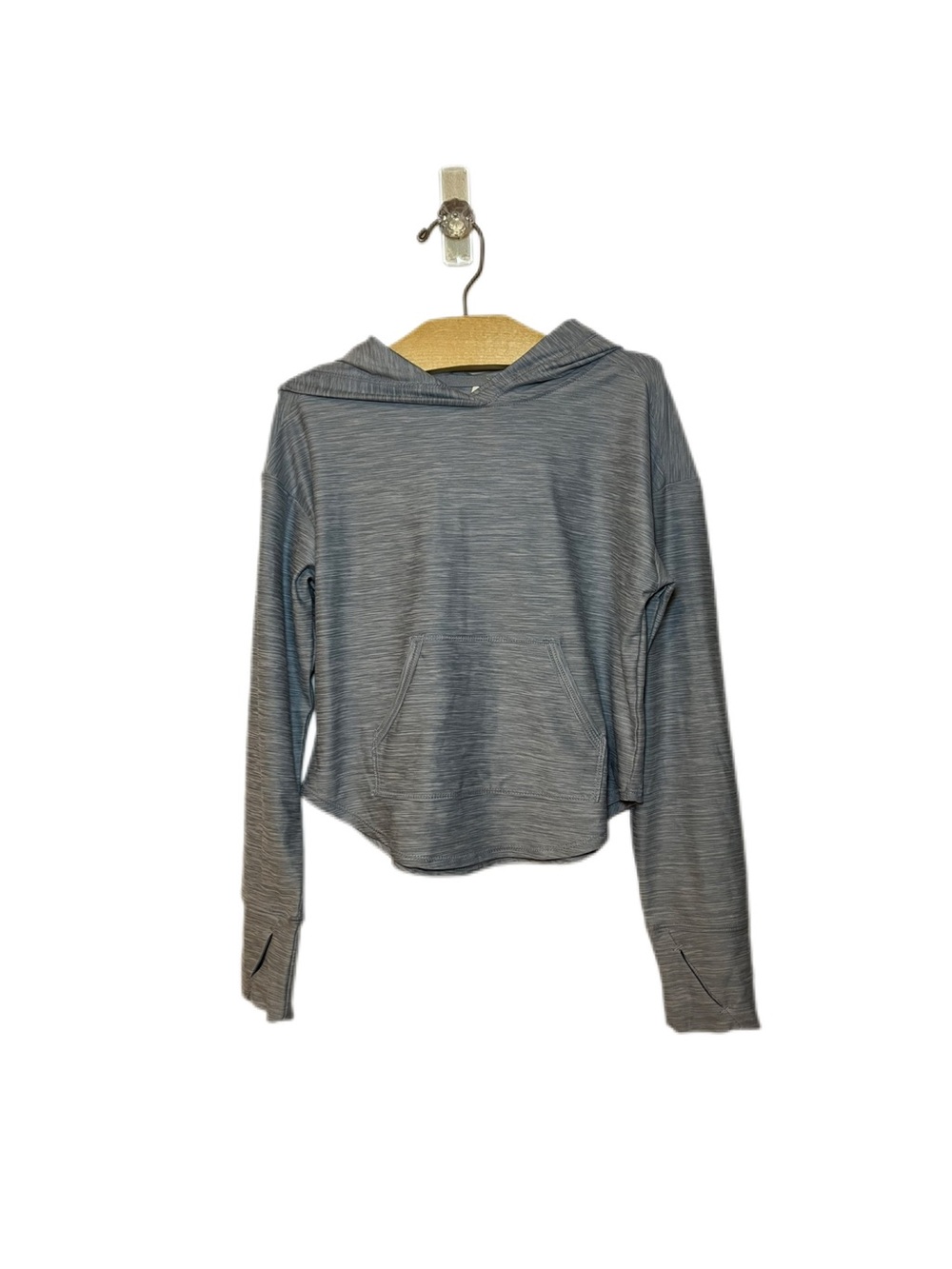 NWT All in Motion Girls 6/6X UPF 50 Hooded Athletic Long Sleeve Top